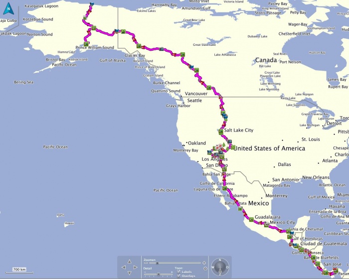 Panamericana – Indian Trail  Routebeschrijving